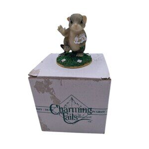 Charming Tails "Maid Of Honor" Figurine By Dean Griff Collectible Mouse With Flo